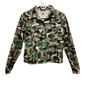 Venus Denim jacket Women's Camouflage Button-Up Size S